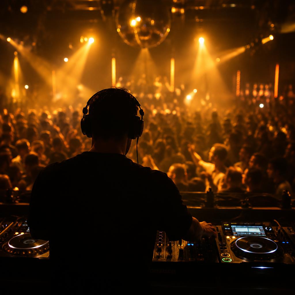 DJ performing live at a packed event